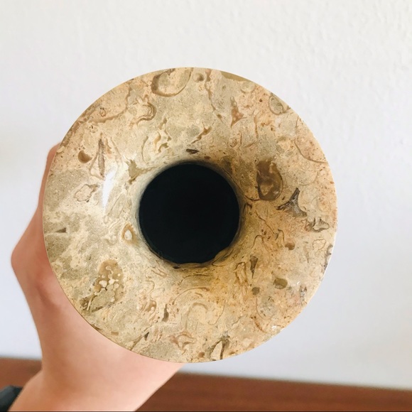 Boho chic Vintage large marble stone vase - Picture 6 of 9